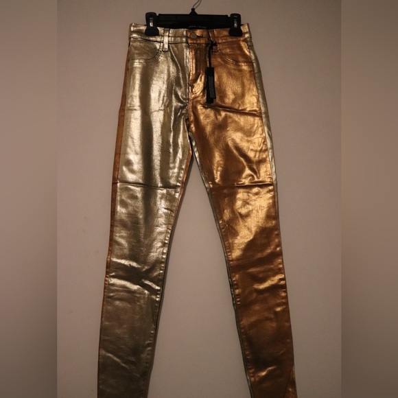 J Brand X Halpern | Gold Foil Jeans Size 25 - Picture 7 of 14